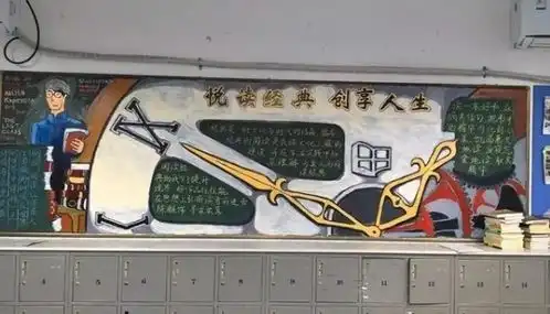 00后的黑板报真精彩,老师看后舍不得擦掉,美术功底叫人羡慕