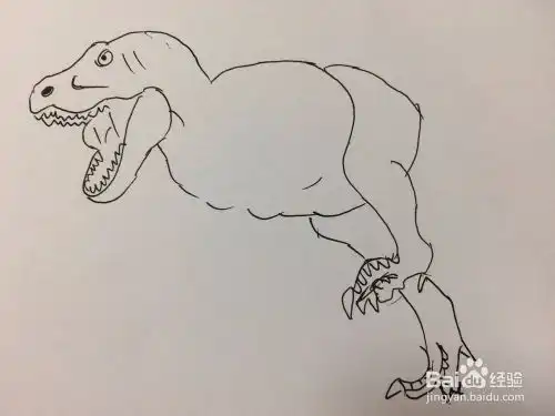 霸王龙和三角龙怎么画