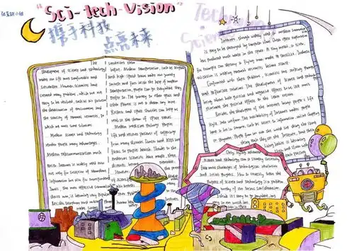 scitechversion一起来制作英语科技手抄报