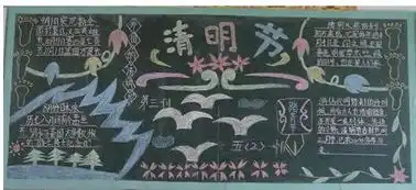 2019年北京市六年级清明节黑板报大全