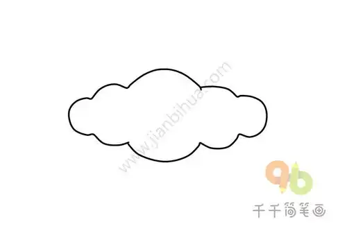 飘逸的云朵简笔画