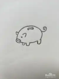 小猪存钱罐简笔画教程
