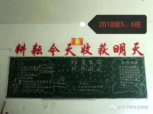 预防溺水珍爱生命乐平中专开展防溺水主题黑板报评比活动