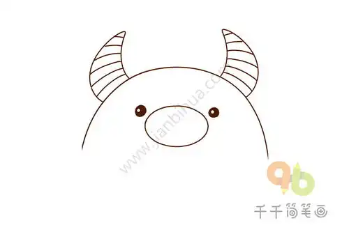 十二生肖牛日历简笔画
