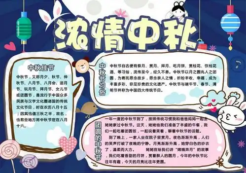 小学中秋节手抄报浓情中秋二
