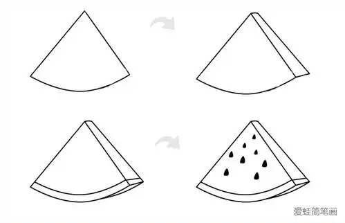 切片西瓜简笔画