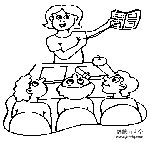 老师和学生简笔画