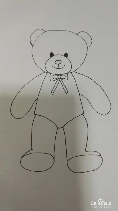 泰迪熊怎么画