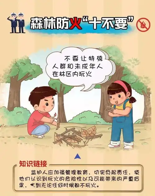 森林防火,人人有责含城幼儿园森林防火知识宣传
