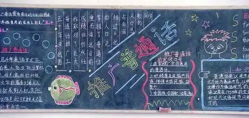 推广普通话黑板报