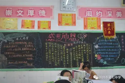 浓情九月感谢师恩东北学区开封七中高二年级教师节主题黑板报展示