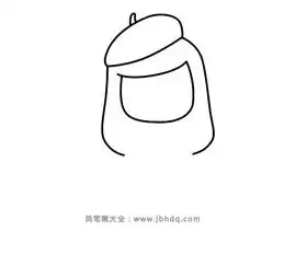 漂亮的姐姐简笔画