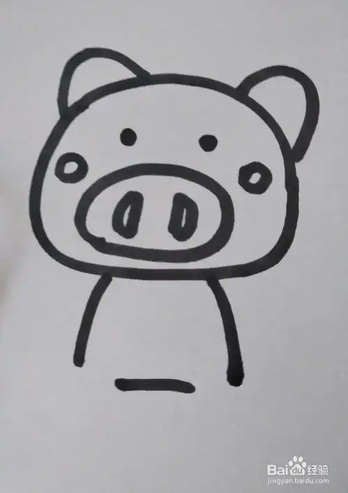 小猪的简笔画怎么画呢