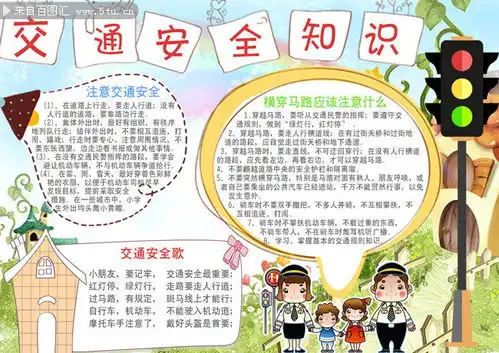 交通安全卡通宣传画图片素材