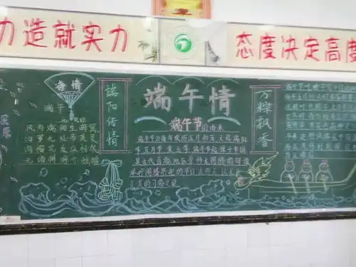 精美板报浓情端午滁州五中开展我们的节日端午主题板报评比活动