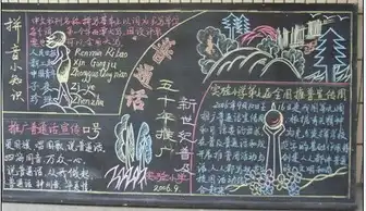 推广普通话黑板报我是中国娃我爱普通话