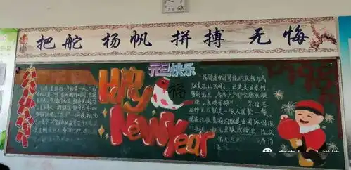 我校开展庆元旦迎新年黑板报展示活动