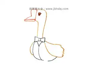 简单四步画出可爱的鹅