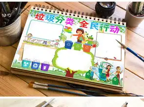 垃圾分类小报绿色低碳环保word手抄小报图片模板下载
