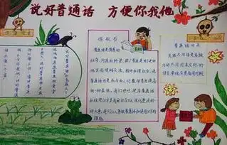 推广普通话方便你我他手抄报图片
