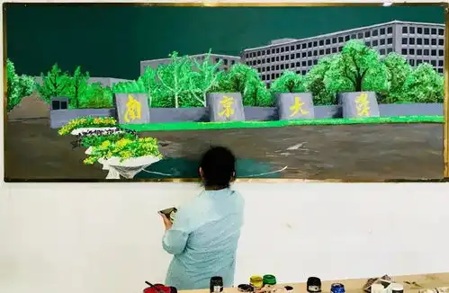 南大保洁阿姨手绘3d黑板报堪比专业画家,网友们大呼看完被打脸了