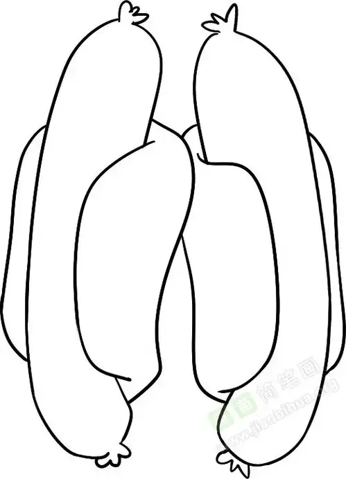 热狗简笔画图片教程