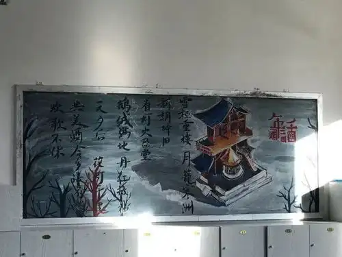 厉害厉害现在的黑板报都这水平了幸亏我毕业早