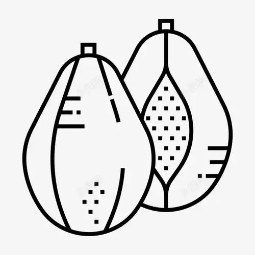 木瓜食物水果图标高清素材标志设计图片页面网页平面电商创意素材png素材木瓜素材