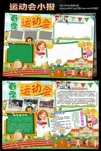 春季运动会小报体育健康健身手抄小报素材图片模板下载