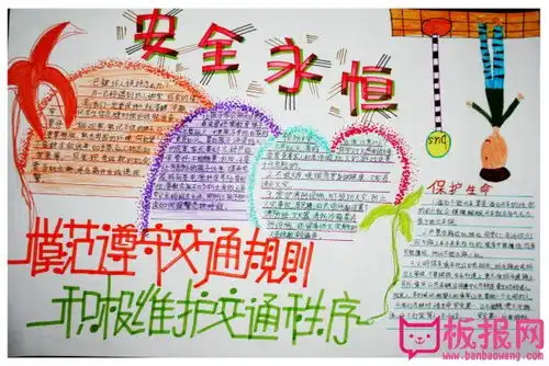 天天手抄报交通安全