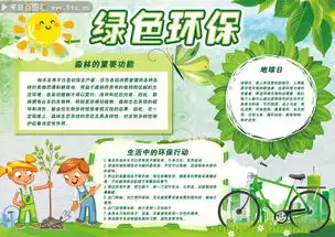 绿色清新环保手抄报图片素材
