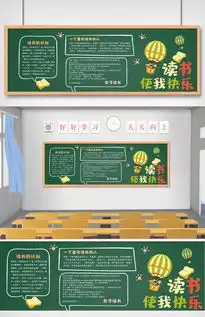 读书使我快乐黑板报图片素材psd分层格式下载读书黑板报大全