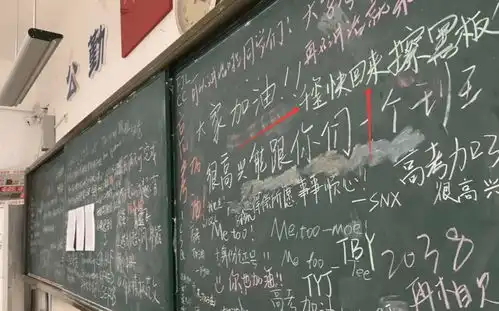 易烊千玺化身监考老师,黑板上两行字,暴露千玺真实粉笔字水平