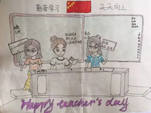 和谐校园快来认领你的老师丽中举行画出我心中的好老师漫画大赛