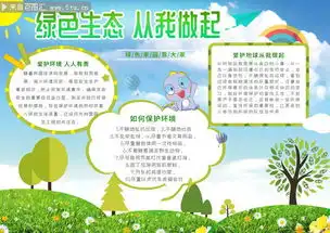 生态保护环保小报图片素材