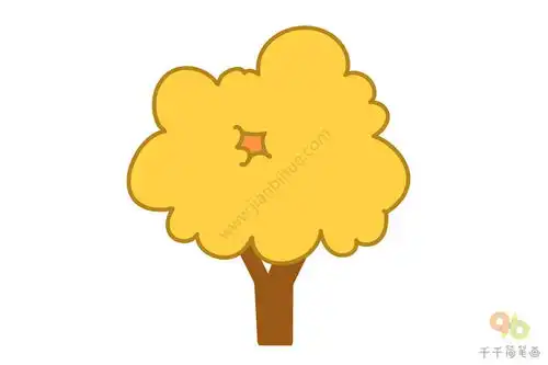 四季符号秋天的植物简笔画