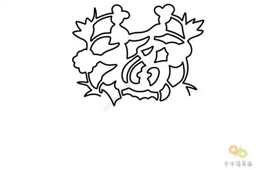 窗花剪纸简笔画