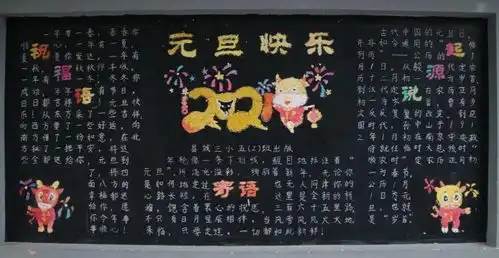 一支粉笔绘彩报,一方黑板迎佳节县城三小开展迎元旦现场黑板报制作比赛