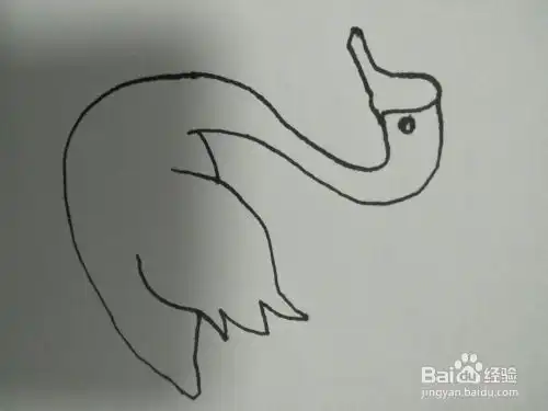 白鹅的简笔画