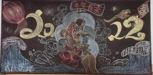 高校楼长们的手绘宿舍黑板报,同学是黑板报界的天花板了