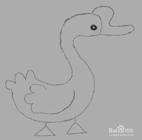 简笔画大鹅是怎么画的