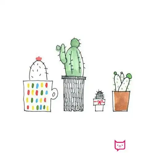 小清新的植物简笔画图片,小盆栽简笔画