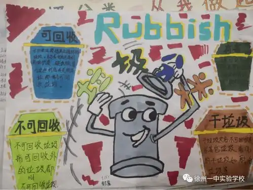 徐州一中实验学校开展垃圾分类你我先行主题手抄报活动