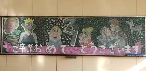 日本毕业季超强动漫黑板报