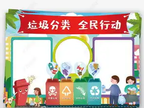 垃圾分类小报环保绿色低碳保护地球上海文明手抄小报图片模板下载