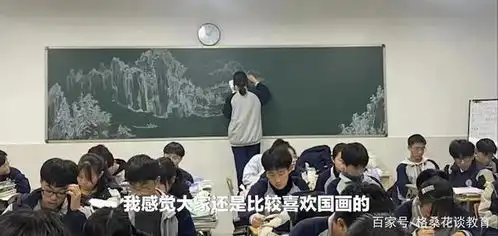 浙江高中女生的黑板报火了,画作大气磅礴,网友舍不得擦掉