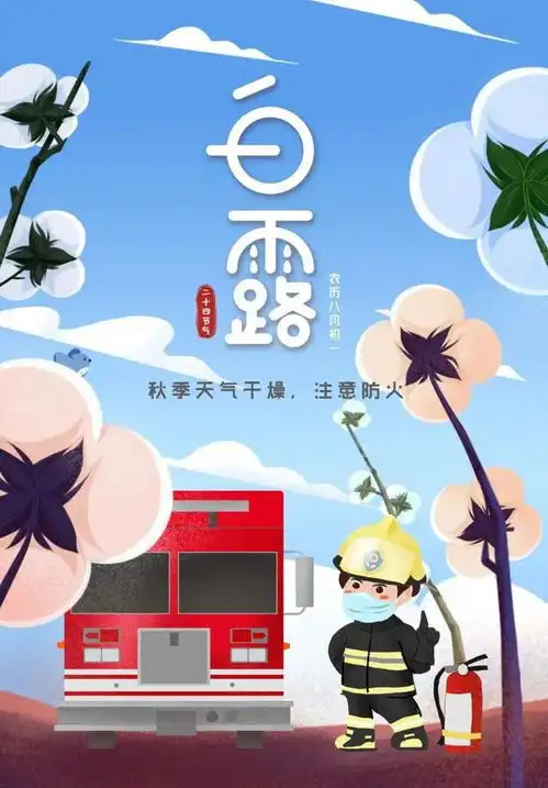 今日白露白露秋夜长,消防勿相忘