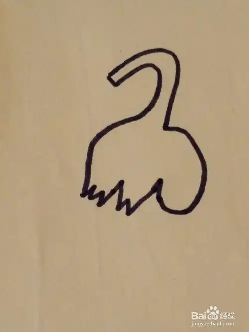 儿童简笔画跳舞的小天鹅