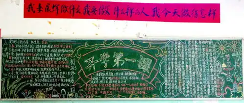 开学第一课多彩又走心武冈市展辉学校初中部举行开学第一课板报评比活动